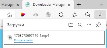 MS Edge загрузки "открыть файл"